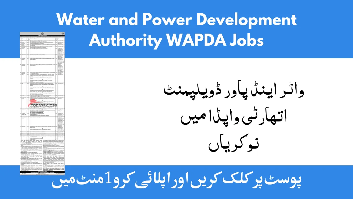 Water and Power Development Authority WAPDA Jobs