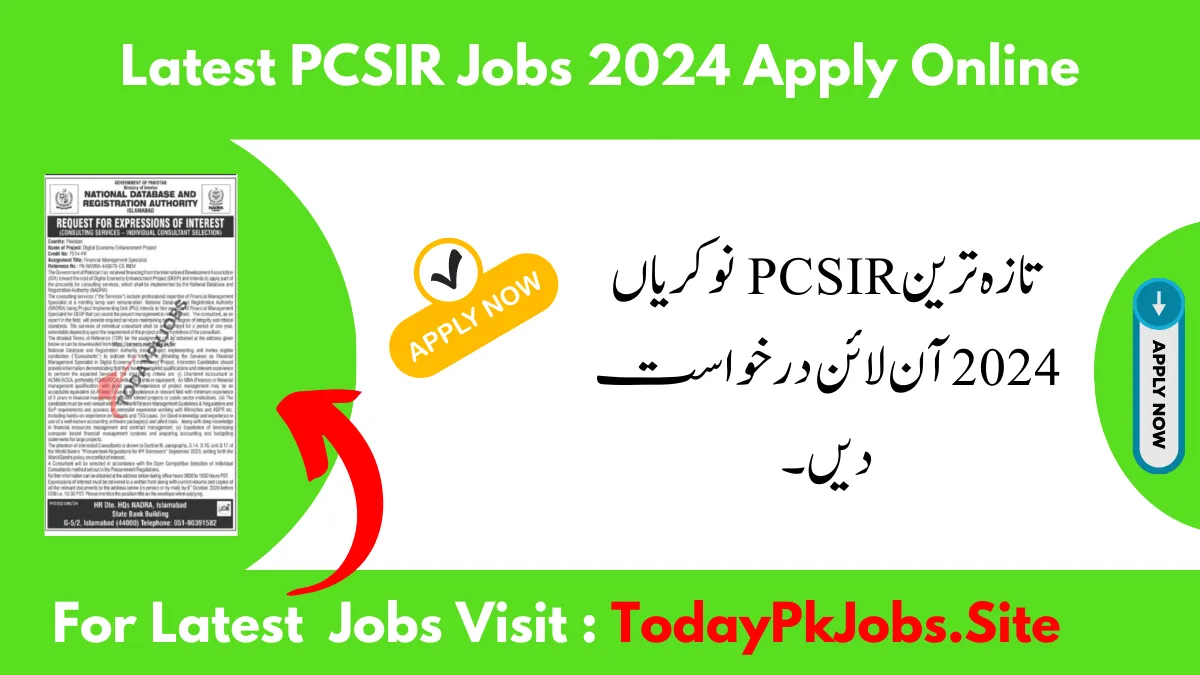 Latest PCSIR Jobs 2024 Apply Online